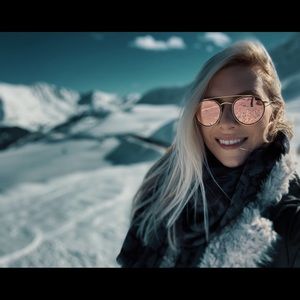 Ray- Ban Double Bridge Mirrored Sunglasses